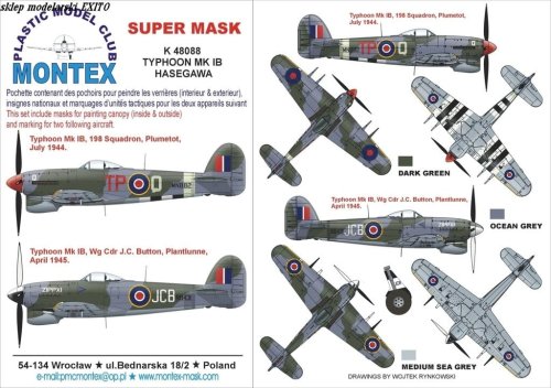 Go to product MONTEX K48088 - 1:48 Hawker Typhoon Mk.IB