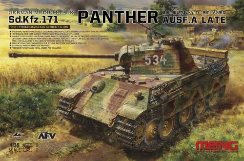 Go to product MENG MODEL TS035 - 1:35 Panther Ausf.A Late - German Medium Tank