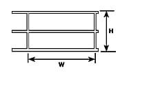Go to product PLASTRUCT 90682 - Styrene hand rail 11.1 x 19.1 mm x 150 mm (1:100)