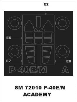 Go to product MONTEX SM72010 - 1:72 CurtissP-40 E/M