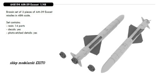 Go to product EDUARD 648194 - 1:48 AM-39 Exocet