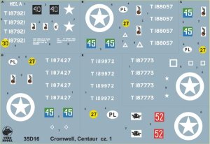 TORO MODEL 35D16 - 1:35 Cromwell & Centaur tanks in Polish service vol.1