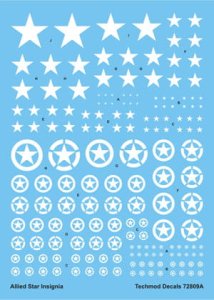 TECHMOD 72809 - 1:72 Allied Star Insignia White