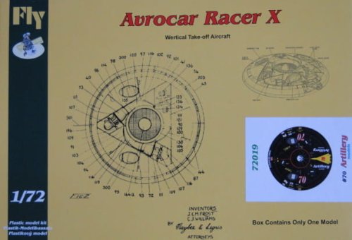 Go to product FLY 72019 - 1:72 Avrocar Racer X Artilery Models