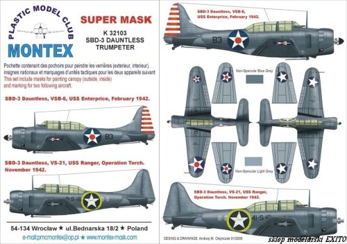 Go to product MONTEX K32103 - 1:32 SBD-3 Dauntless