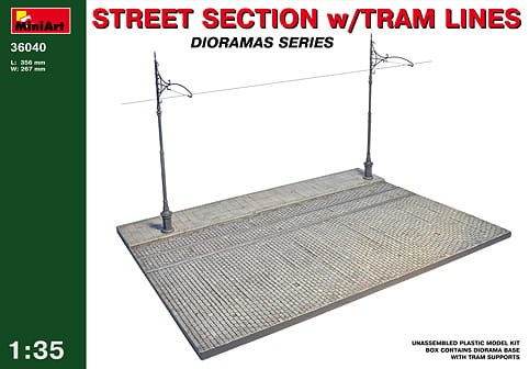 Go to product MINIART 36040 - 1:35 Street Section w/Tram Line