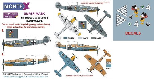 Go to product MONTEX K48208 - 1:48 Messerschmitt Bf 109G-2 & G-2/R-6