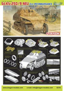 DRAGON 6316 - 1:35 Sd.Kfz.250/9 NEU 2cm Reconnaissance