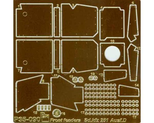 Go to product PART P35090 - 1:35 Sd.Kfz.251 Ausf.D front fenders