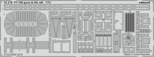 Go to product EDUARD 53219 - 1:72 PT-109 guns & life raft
