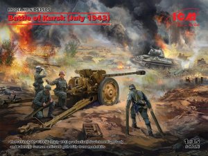ICM DS3505 - 1:35 Battle of Kursk (July 1943) T-34-76 (early 1943 prod.) Pak 36(r ) with Crew (4 figures)