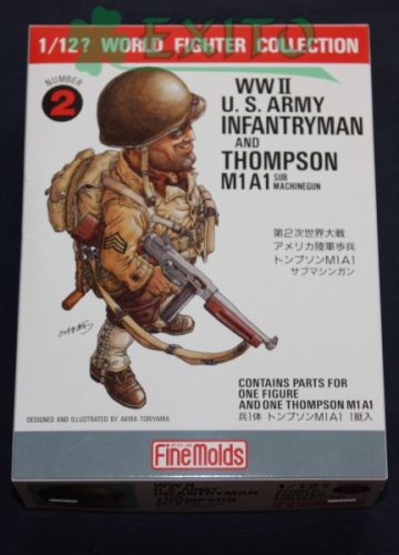 Go to product FINE MOLDS FT2 - 1:12 W.W.II U.S. Infantry Man & Thompson M1A1