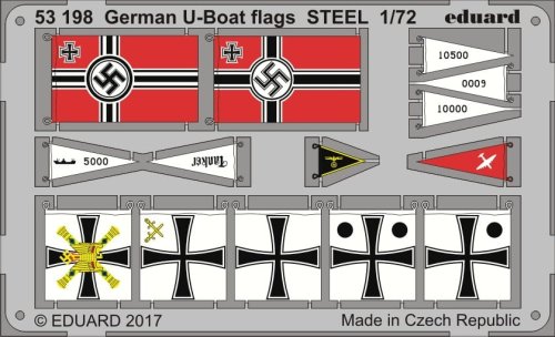 Go to product EDUARD 53198 - 1:72 German U-boat flags - Steel