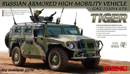 Go to product MENG MODEL VS003 - 1:35 Russian Armored High-Mobility Vehicle GAZ-233014 STS Tiger