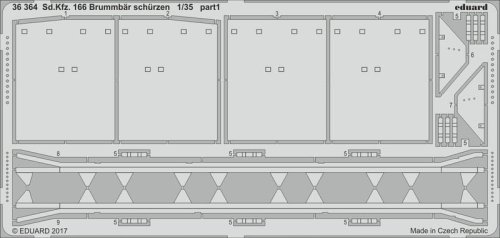 Go to product EDUARD 36364 - 1:35 Sd.Kfz. 166 Brummbar schurzen