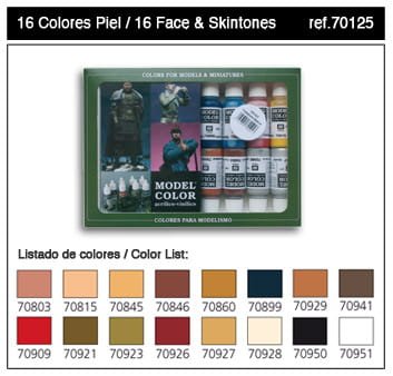 Go to product VALLEJO Model Color Set 70125 - Face & Skintones