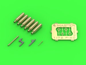 MASTER AM-72-124 - 1:72 Curtiss P-40 E-N MG blast tubes, gunsight and Pitot tube