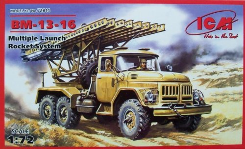 Go to product ICM 72814 - 1:72 BM-13-16,  Multiple Launch Rocket System on ZiL-131 base