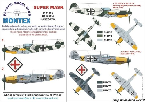 Go to product MONTEX K32189 - 1:32 Messerschmitt Bf 109F-4