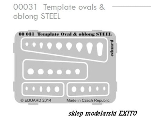 Go to product EDUARD 00031 - Template ovals & oblong Steel
