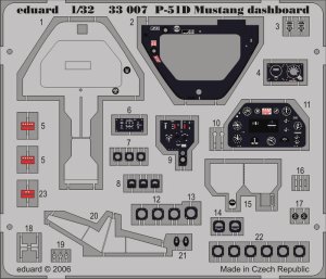 EDUARD 33007 - 1:32 P-51D dashboard