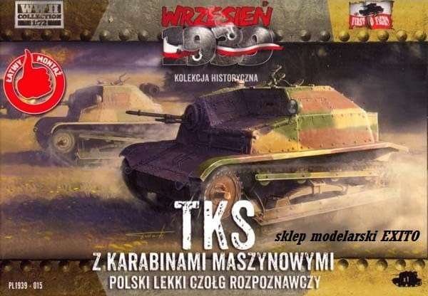 Go to product FIRST TO FIGHT 015 -  September 1939 - 1:72 Polish Tankette TKS with MG