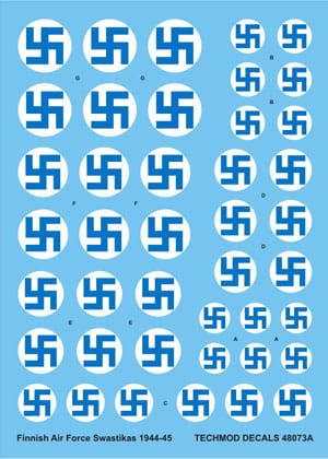 Go to product TECHMOD 48073 - 1:48 Finnish Air Force Swastikas and Serials 1934-45
