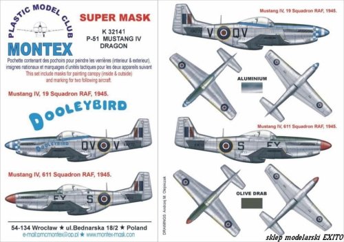 Go to product MONTEX K32141 - 1:32 P-51 Mustang IV RAF