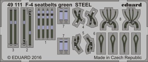 Go to product EDUARD 49111 - 1:48 F-4 seatbelts green - Steel