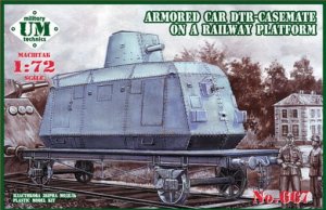 UNIMODELS UM-MT 667 - 1:72 Armored Car DTR - Casemate on a Railway Platform