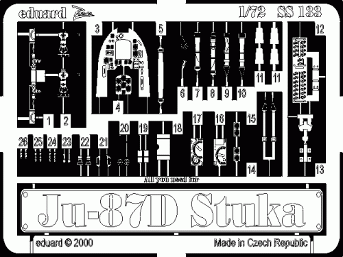 Go to product EDUARD SS133 - 1:72 Ju 87D Stuka