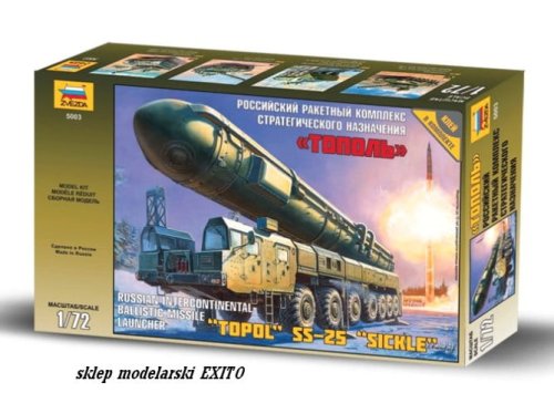 Go to product ZVEZDA 5003 - 1:72 Topol SS-25 Sickle - Ballistic Missile Launcher
