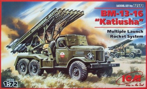 Go to product ICM 72571 - 1:72 BM-13-16 Katyusha Multiple Launch Rocket System on ZiL-157 base
