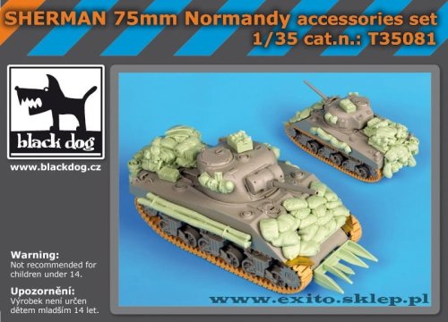 Go to product BLACK DOG T35081 - 1:35 Sherman 75mm Normandy accessories set