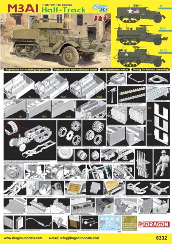 Go to product DRAGON 6332 - 1:35 M3A1 Half-Track 3in1