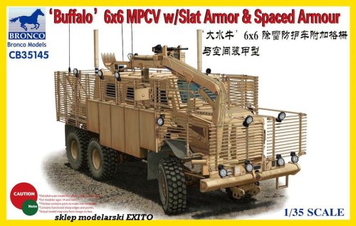 Go to product BRONCO CB 35145 - 1:35 Buffalo 6x6 MPCV w/Slate Armour & Spaced Armour