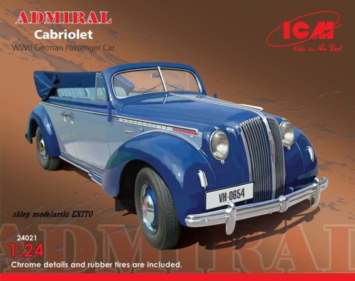 Go to product ICM 24021 - 1:24 Admiral Cabriolet WWII German Passenger Car