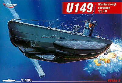 Go to product MIRAGE 40026 - 1:400 U-149 typ II D - Niemiecki okręt podwodny