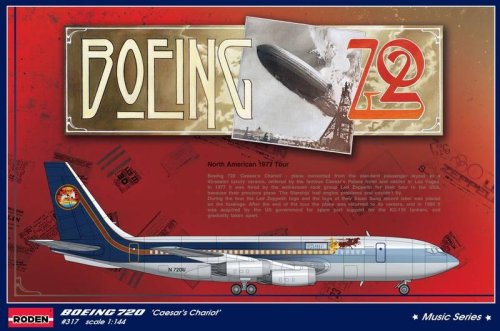 Go to product RODEN 317 - 1:144 Boeing 720 Caesar's Chariot - Led Zeppelin North American Tour, Summer 1977
