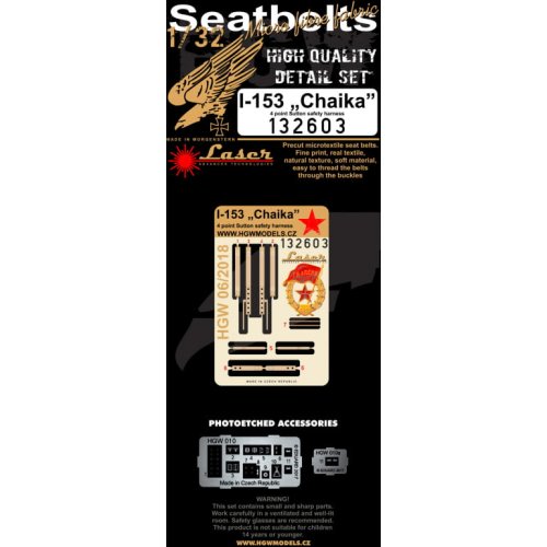 Go to product HGW 132603 - 1:32 I-153 Chaika seatbelts