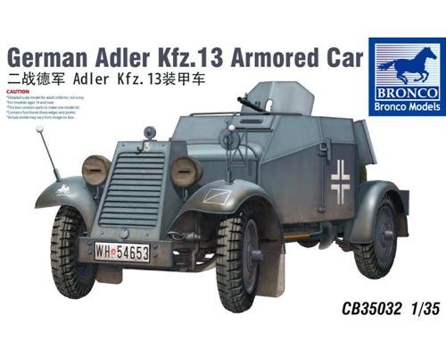 Go to product BRONCO CB 35032 - 1:35 German Adler Kfz. 13 Armored Car