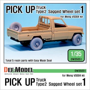 DEF MODEL DW35051 - 1:35 Pick up truck Type 2 Sagged Wheel set 1