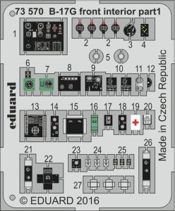 EDUARD 73570 - 1:72 Boeing B-17G front interior