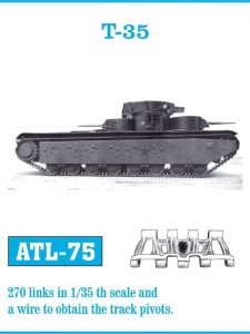 Friulmodel ATL-075 - 1:35 T-35 metal tracks