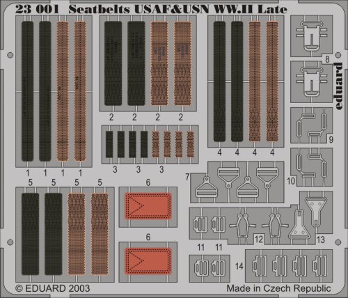 Go to product EDUARD 23001 - 1:24 Seatbelts USAF & USN WWII late