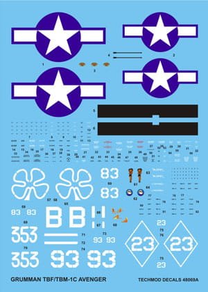 Go to product TECHMOD 48069 - 1:48 Grumman TBF/TBM-1C Avenger