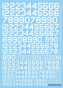 TECHMOD 72108 - 1:72 US Serials and Code numbers white
