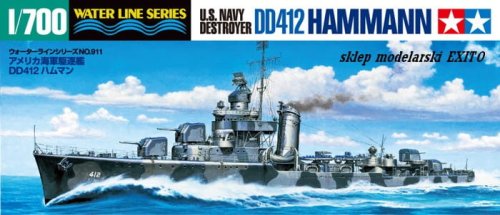 Go to product TAMIYA 31911 - 1:700 US Navy Destroyer DD412 Hammann