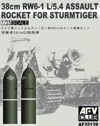 Go to product AFV CLUB 35139 - 1:35 38cm RW6-1 L/5.4 Asault Rocket for Sturmtiger