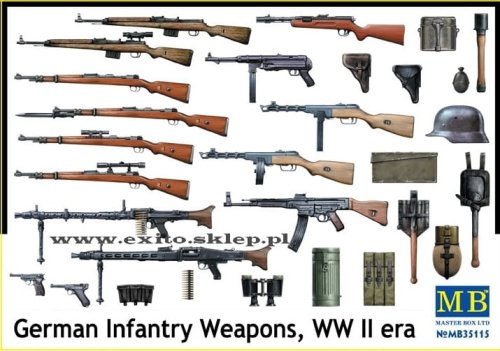 Go to product MASTER BOX 35115 - 1:35 German Infantry Weapons WW II era